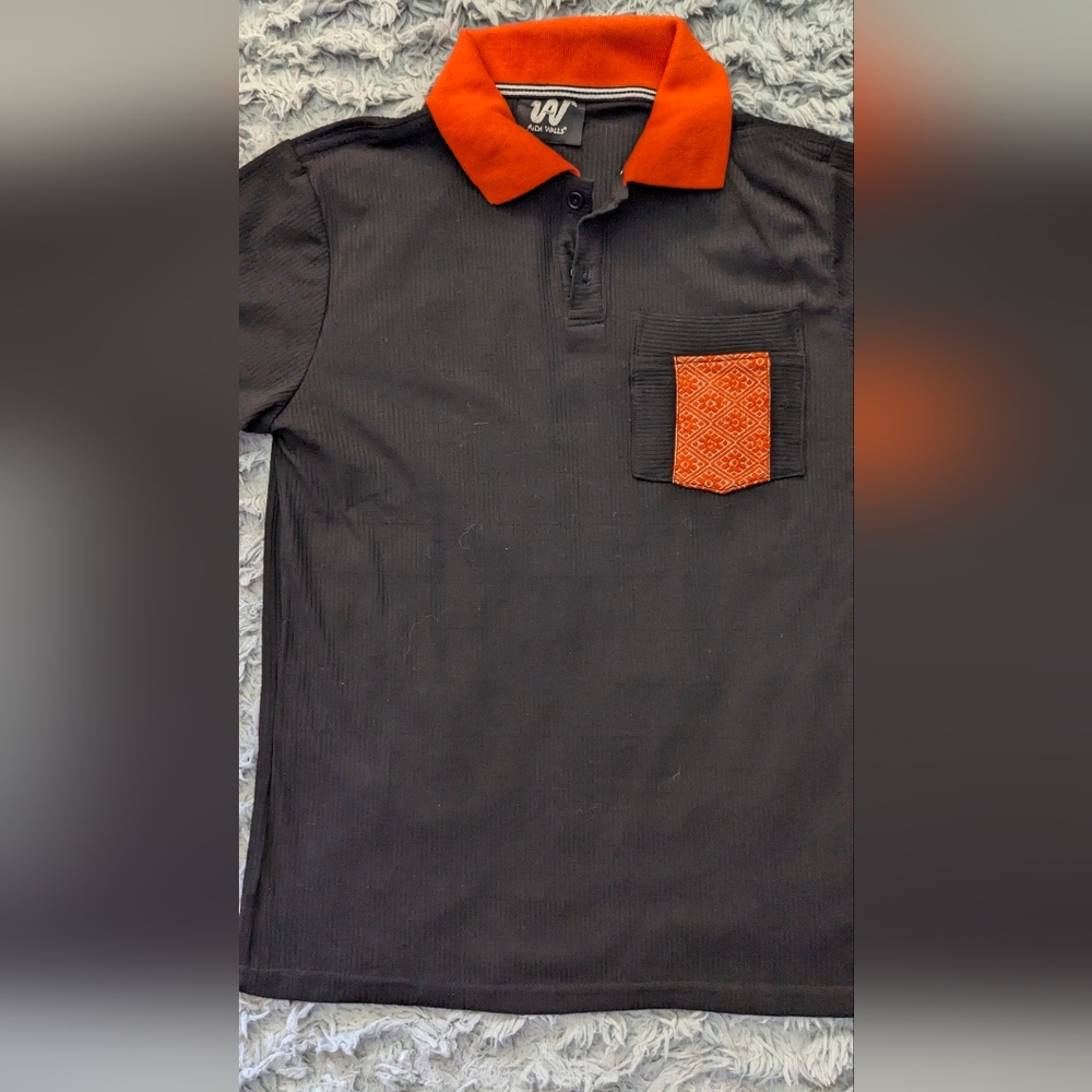 Aida Walls Designer 1/1 Polo Shirt Medium Mexico Knit Rare Find!